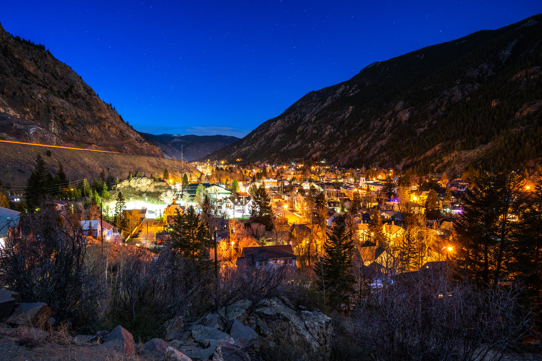 Georgetown Colorado At Night Landscape Photo Print