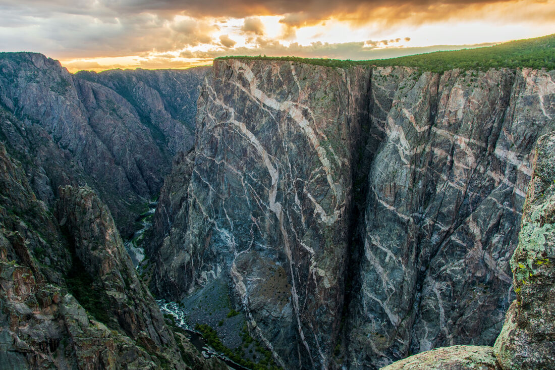 Painted Wall, Black Canyon Of The Gunnison National Park, Montrose, Colorado