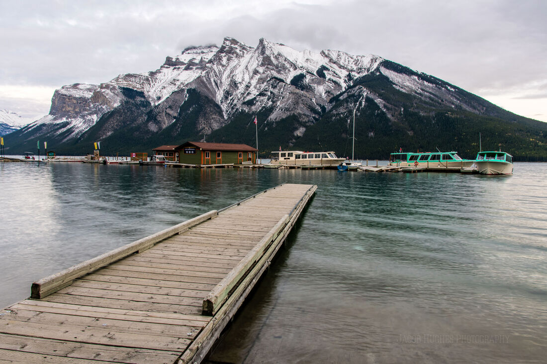 Lake Minnewanka boat dock, Banff National Park Canada 