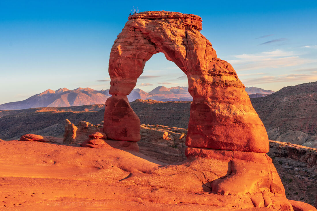 Delicate Arch at sunset, Arches National Park, Utah
