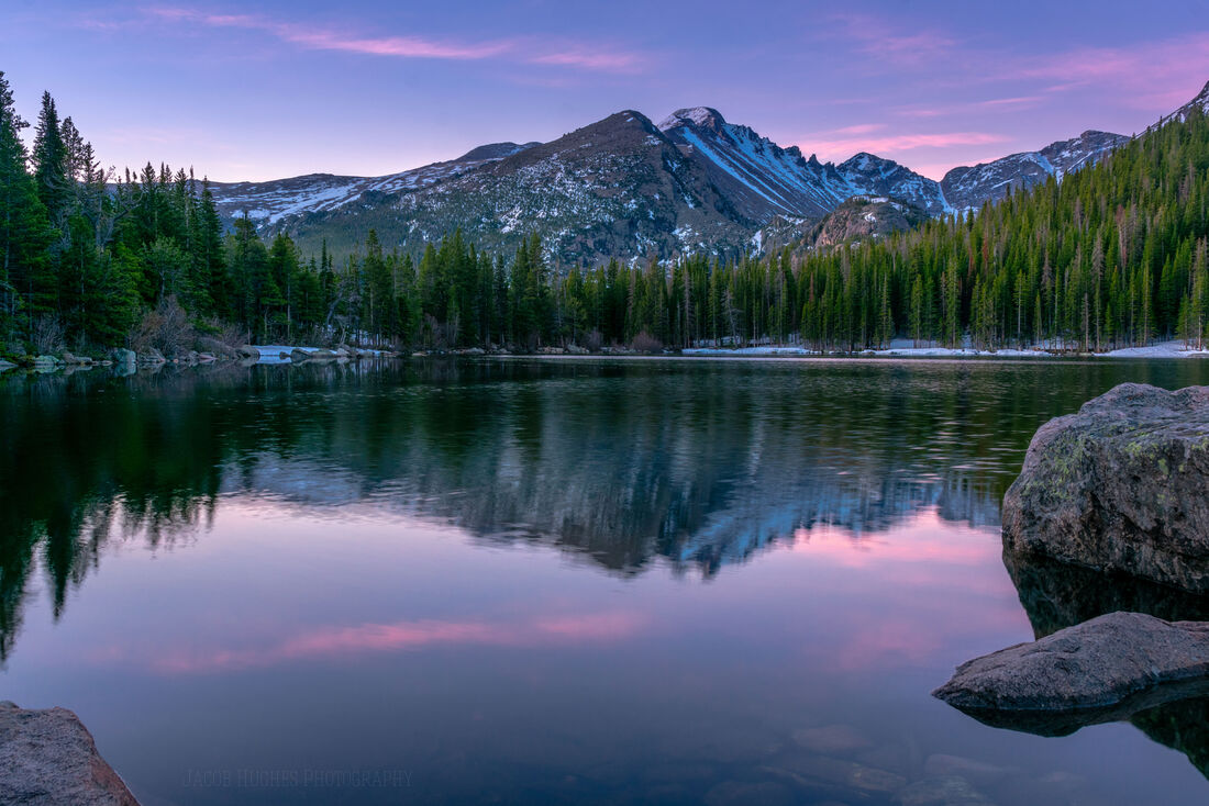 Bear Lake at sunrise, Rocky Mountain National Park, Estes Park, Colorado