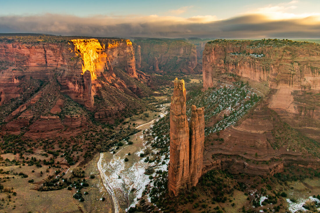 Spider Rock Sunrise at Canyon De Chelly National Monument in Arizona